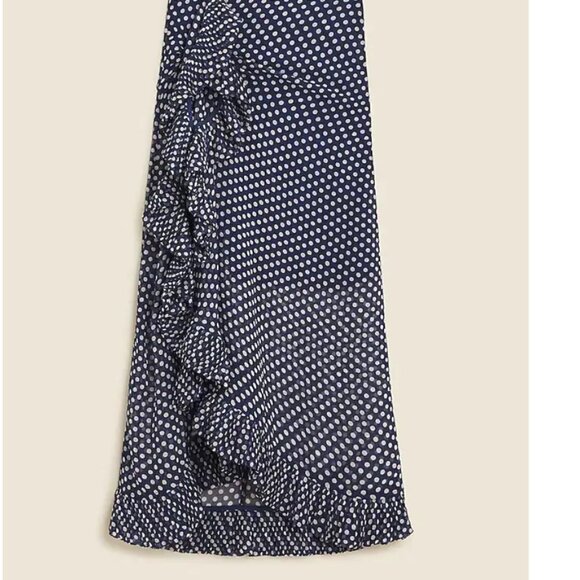 J.Crew Collection Chiffon Ruffle Skirt In Dot For Women - Picture 1 of 5